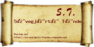 Sövegjártó Tünde névjegykártya