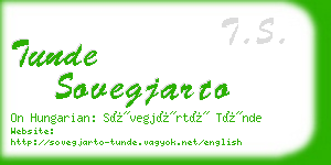 tunde sovegjarto business card